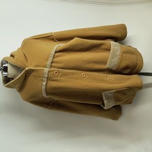 Sota clothing camel-colored light plush unlined jacket with hood-sz M